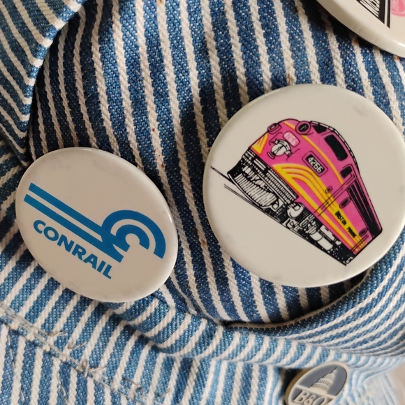 Vintage Old Railroad Conductor Hat Engineer 9 Collector Buttons Men's Medium - Picture 11 of 16